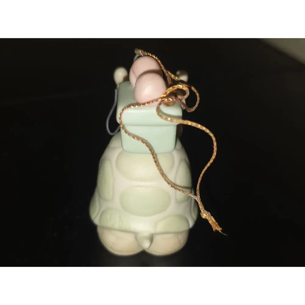 Precious Moments 520489 1993 Christmas Ornament Turtle Reindeer‎ Holiday Decor